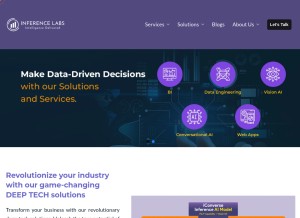 How inference.in looks like on a tablet such as an iPad.