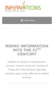 How infernotions.com looks like on a mobile device such as an iPhone.