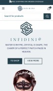 How infidini.com looks like on a mobile device such as an iPhone.