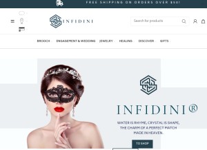 How infidini.com looks like on a tablet such as an iPad.