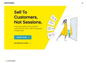 How infinario.com looks like on a tablet such as an iPad.