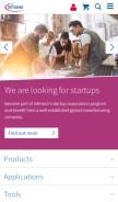 How infineon.com looks like on a mobile device such as an iPhone.