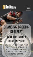 How infinexgroup.com looks like on a mobile device such as an iPhone.