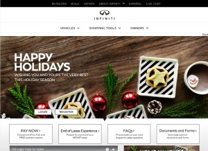How infinitifinance.com looks like on a tablet such as an iPad.
