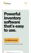 How inflowinventory.com looks like on a mobile device such as an iPhone.