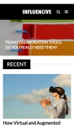 How influencive.com looks like on a mobile device such as an iPhone.
