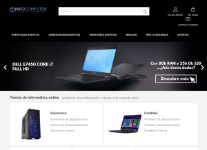 How info-computer.com looks like on a tablet such as an iPad.