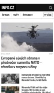 How info.cz looks like on a mobile device such as an iPhone.