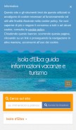 How infoelba.it looks like on a mobile device such as an iPhone.