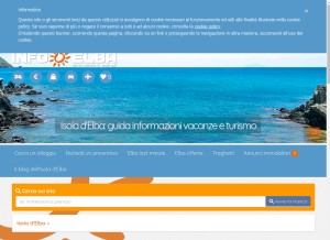 How infoelba.it looks like on a tablet such as an iPad.