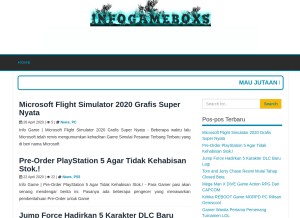 How infogameboxs.com looks like on a tablet such as an iPad.