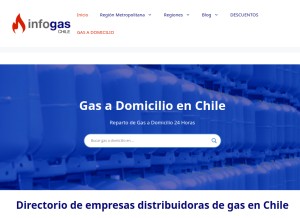 How infogaschile.cl looks like on a tablet such as an iPad.