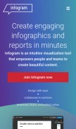 How infogram.com looks like on a mobile device such as an iPhone.