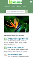 How infojardin.com looks like on a mobile device such as an iPhone.
