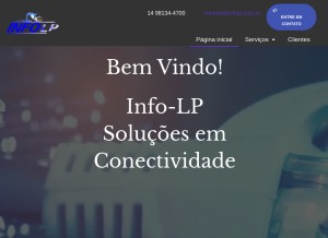 How infolp.com.br looks like on a tablet such as an iPad.