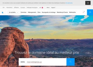 How infomaniak.com looks like on a tablet such as an iPad.