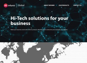 How infomir.com looks like on a tablet such as an iPad.