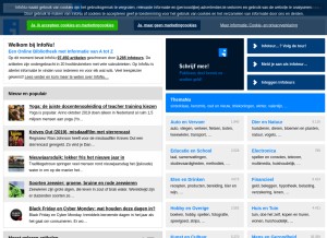 How infonu.nl looks like on a tablet such as an iPad.