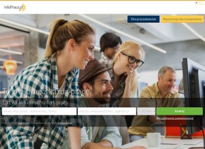 How infopraca.pl looks like on a tablet such as an iPad.