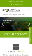 How infoquest.com looks like on a mobile device such as an iPhone.