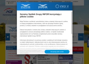 How infor.pl looks like on a tablet such as an iPad.