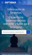 How informa.es looks like on a mobile device such as an iPhone.