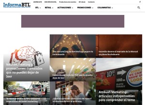 How informabtl.com looks like on a tablet such as an iPad.