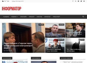 How informator.press looks like on a tablet such as an iPad.