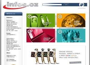 How infos.cz looks like on a tablet such as an iPad.