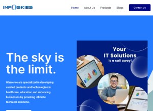 How infoskies.com looks like on a tablet such as an iPad.