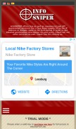 How infosniper.net looks like on a mobile device such as an iPhone.