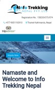 How infotrekkingnepal.com looks like on a mobile device such as an iPhone.