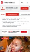 How infranken.de looks like on a mobile device such as an iPhone.