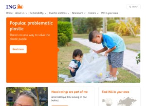 How ing.com looks like on a tablet such as an iPad.