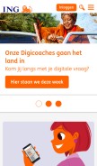 How ing.nl looks like on a mobile device such as an iPhone.