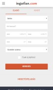 How ingatlan.com looks like on a mobile device such as an iPhone.