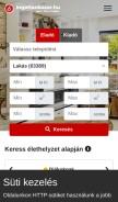 How ingatlanbazar.hu looks like on a mobile device such as an iPhone.