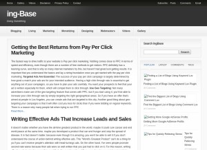 How ingbase.com looks like on a tablet such as an iPad.