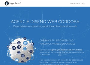 How ingeniarsoft.com.ar looks like on a tablet such as an iPad.