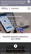 How ingenico.com looks like on a mobile device such as an iPhone.