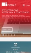 How ingenie.fr looks like on a mobile device such as an iPhone.