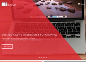 How ingenie.fr looks like on a tablet such as an iPad.