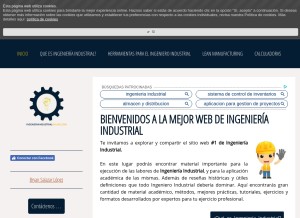 How ingenieriaindustrialonline.com looks like on a tablet such as an iPad.