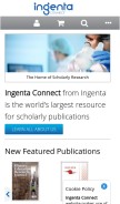 How ingentaconnect.com looks like on a mobile device such as an iPhone.