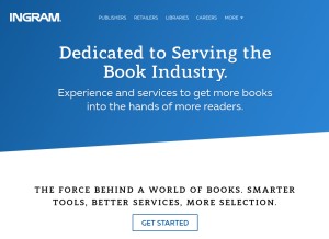 How ingramcontent.com looks like on a tablet such as an iPad.