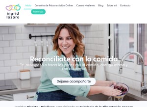How ingridlazaro.com looks like on a tablet such as an iPad.