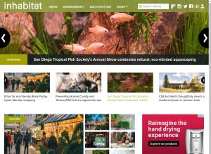 How inhabitat.com looks like on a tablet such as an iPad.
