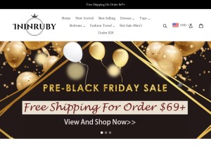 How ininrubystore.com looks like on a tablet such as an iPad.