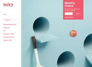 How init7.net looks like on a tablet such as an iPad.