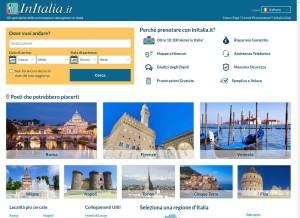 How initalia.it looks like on a tablet such as an iPad.